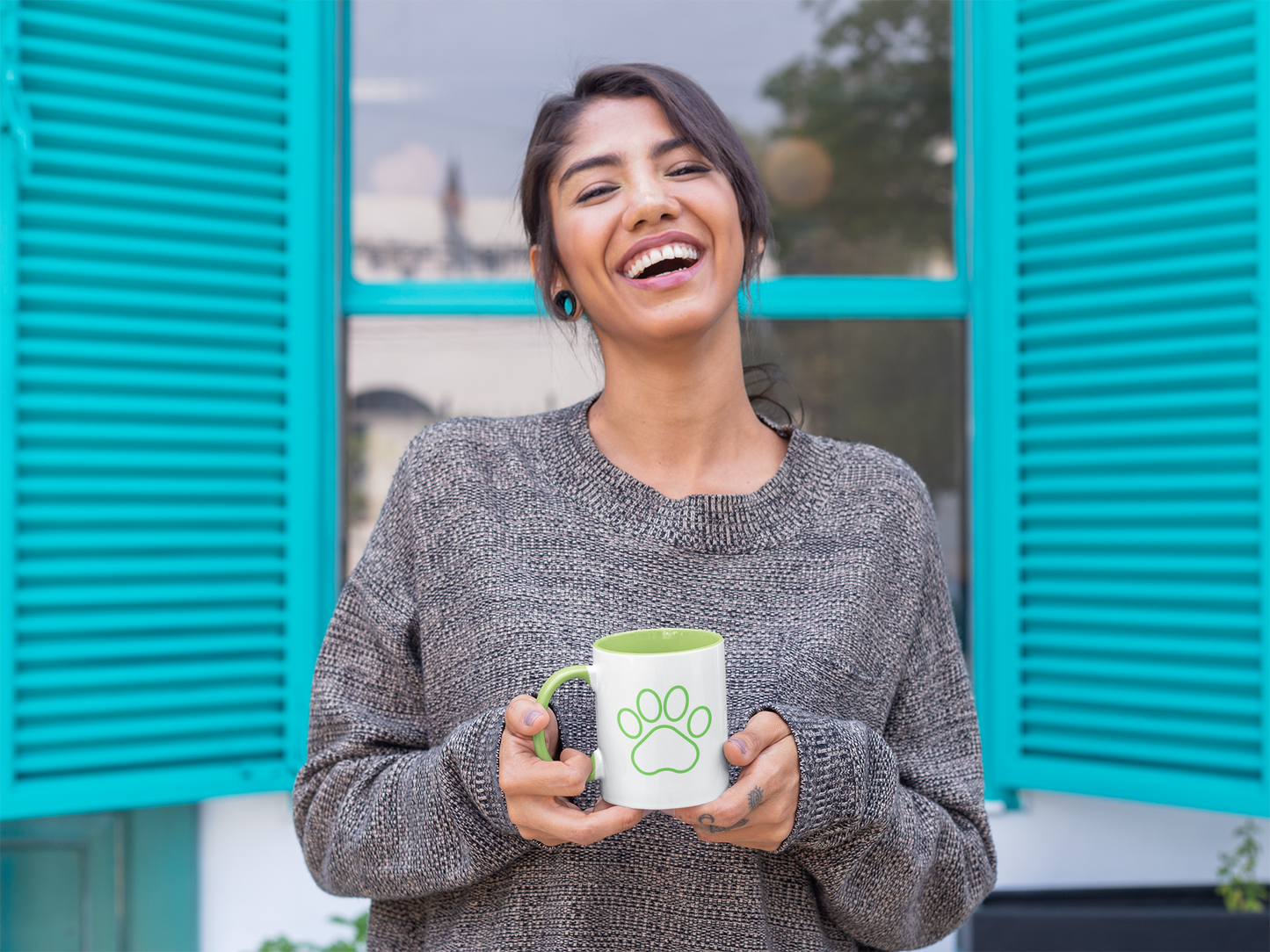 Green MiloMochi Mug with Color