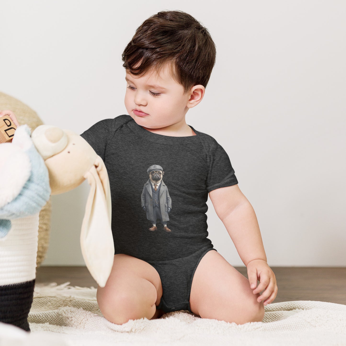 Pug Vintage Shelby Baby One piece