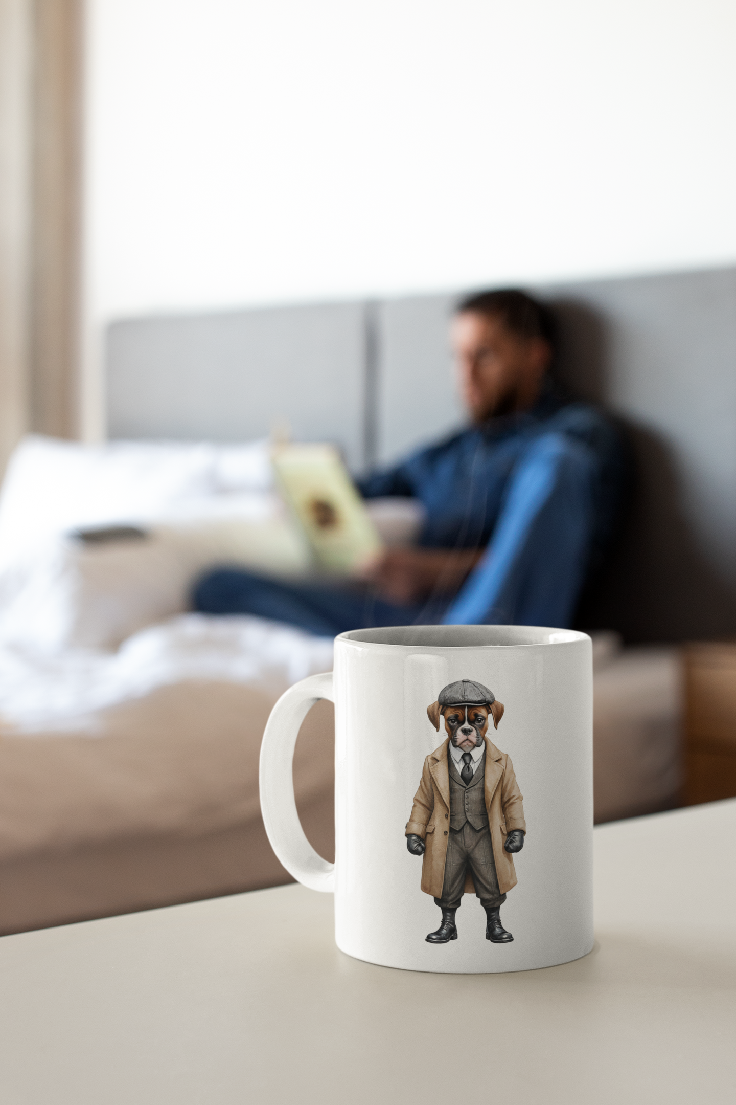 Boxer Vintage Shelby White Glossy Mug