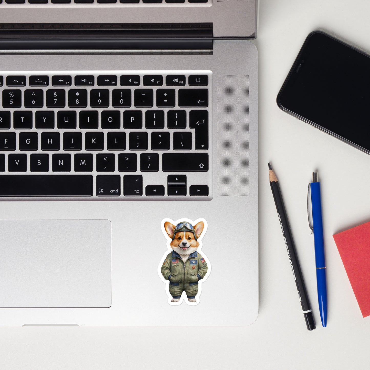 Corgi Vintage Pilot Bubble-free stickers