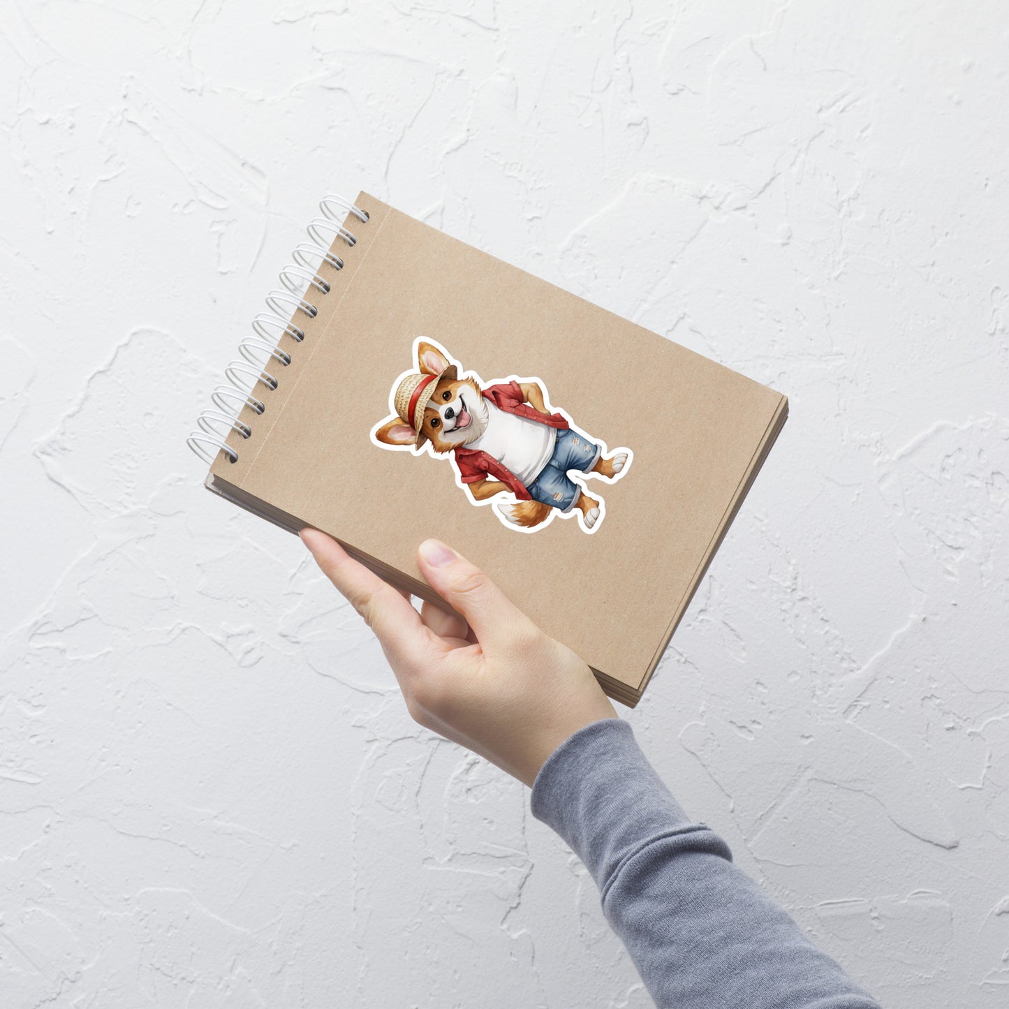Corgi One Treat Bubble-free Stickers