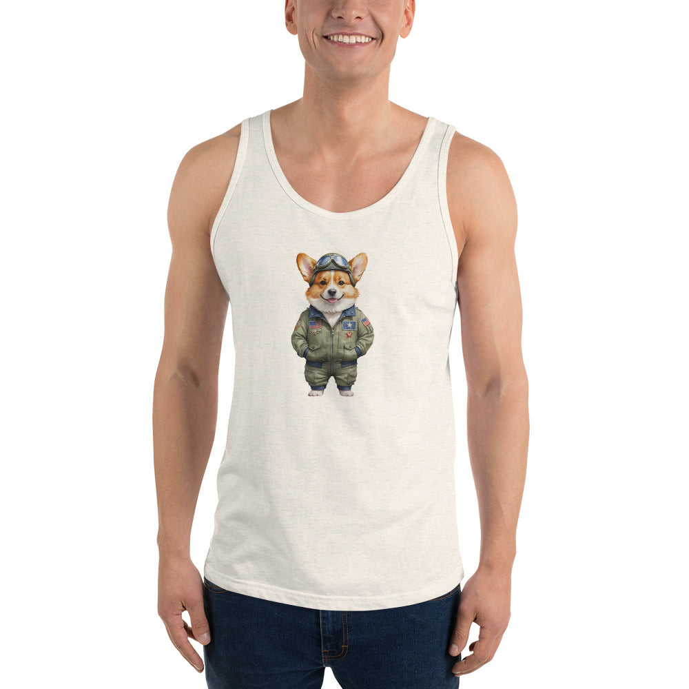 Corgi Vintage Pilot Men's Tank Top