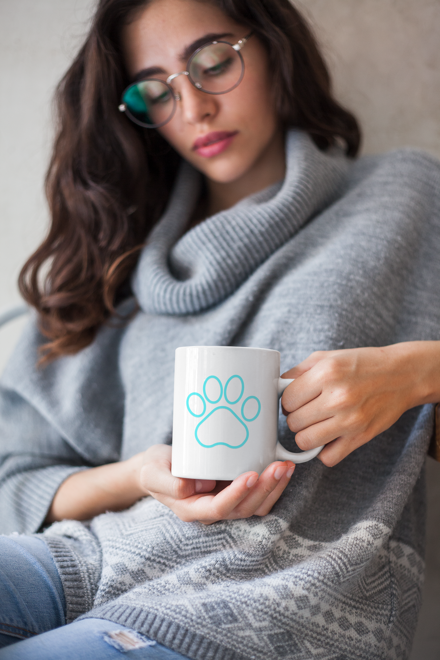 MiloMochi Tiffany Blue & White Glossy Mug
