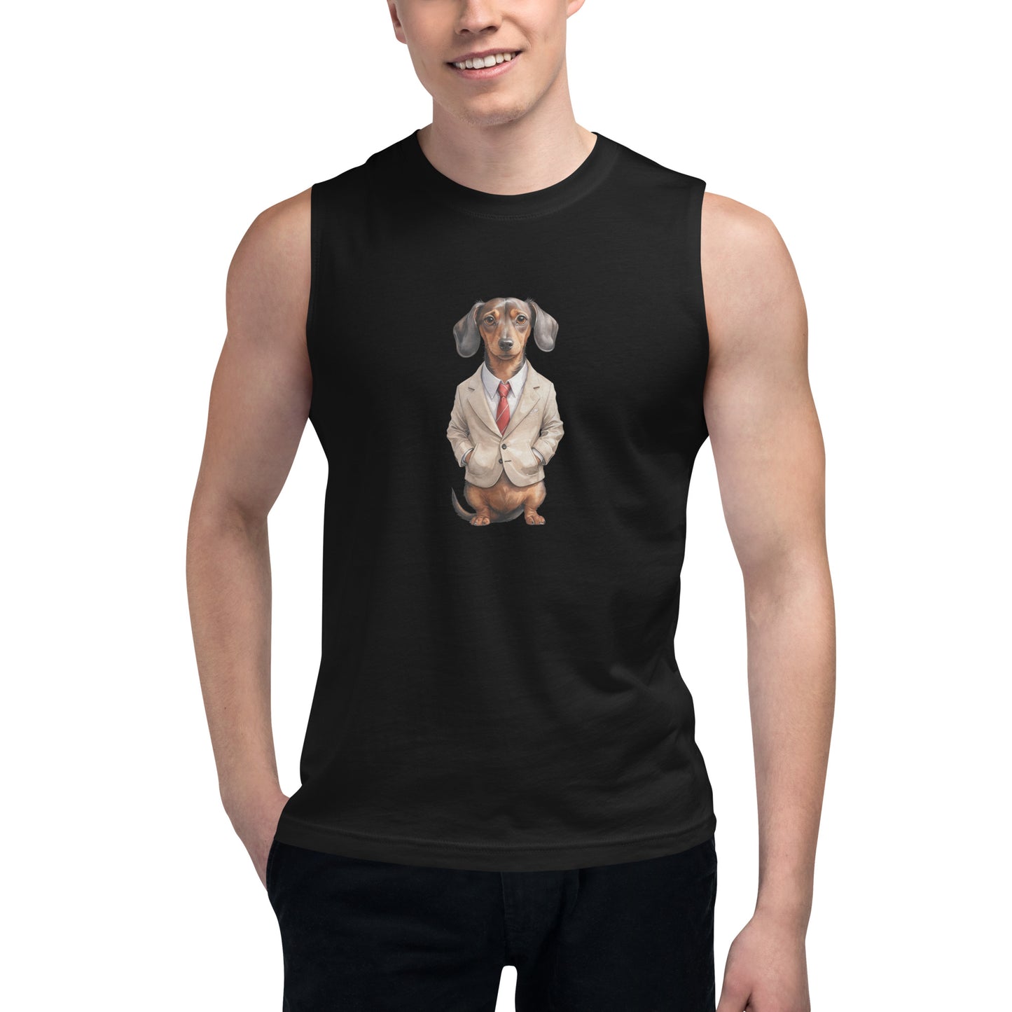 Dachshund Food Note Muscle Shirt
