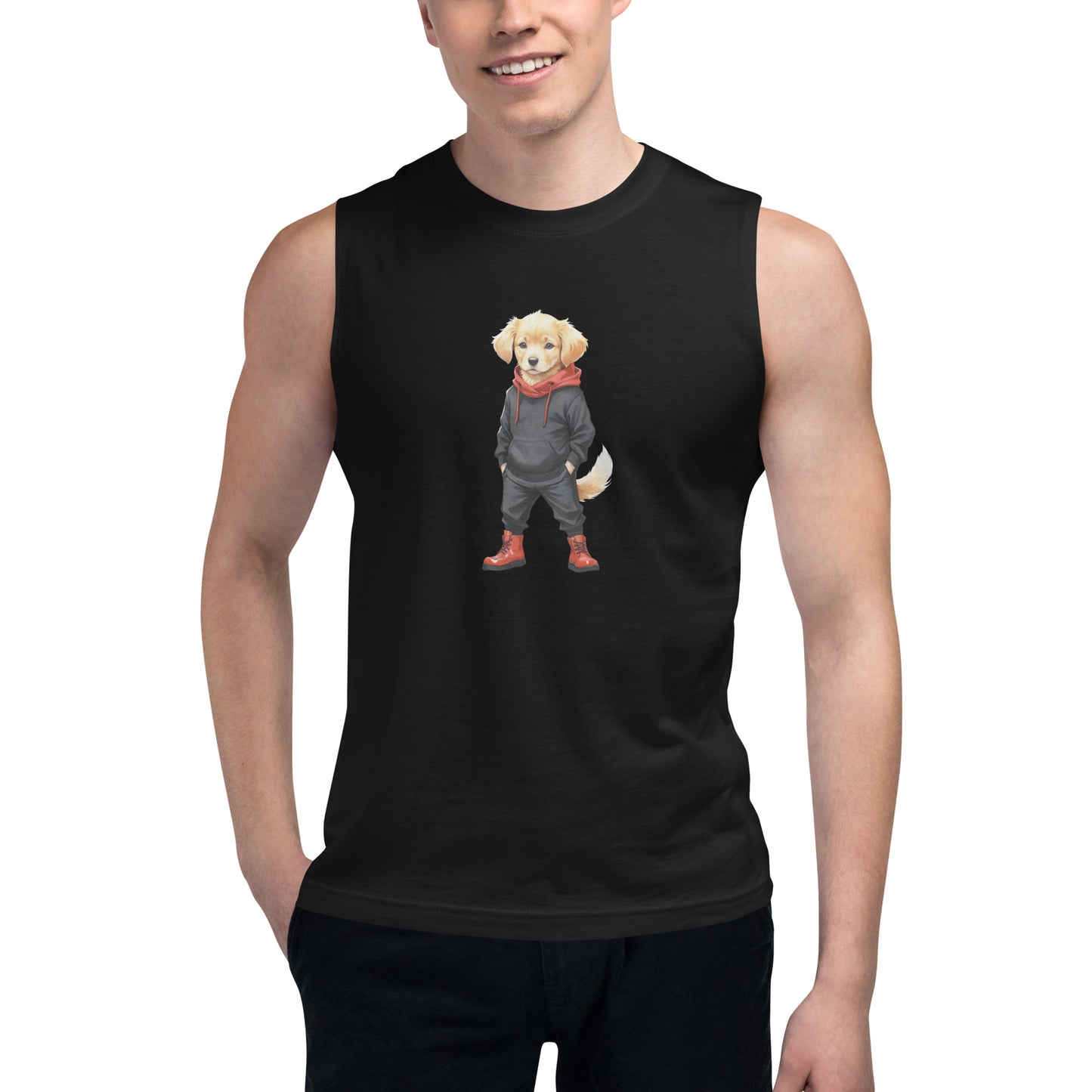 Golden Retriever Jujutsu Muscle Shirt