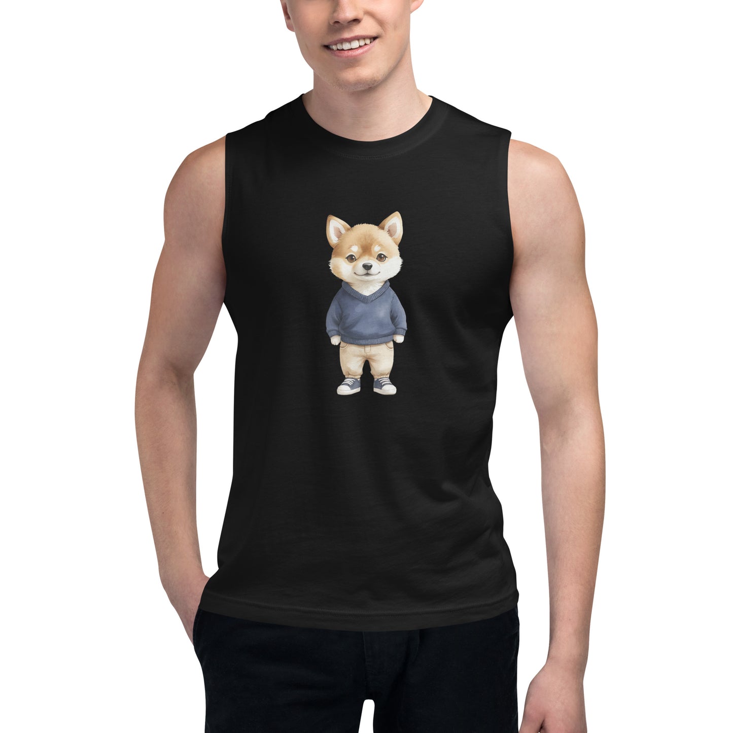 Shiba Inu Summer Treat Muscle Shirt