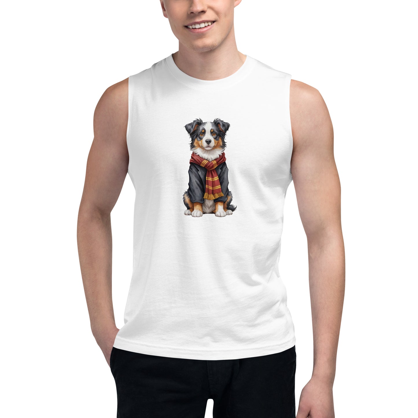 Australian Shepherd Wizard Muscle Shirt
