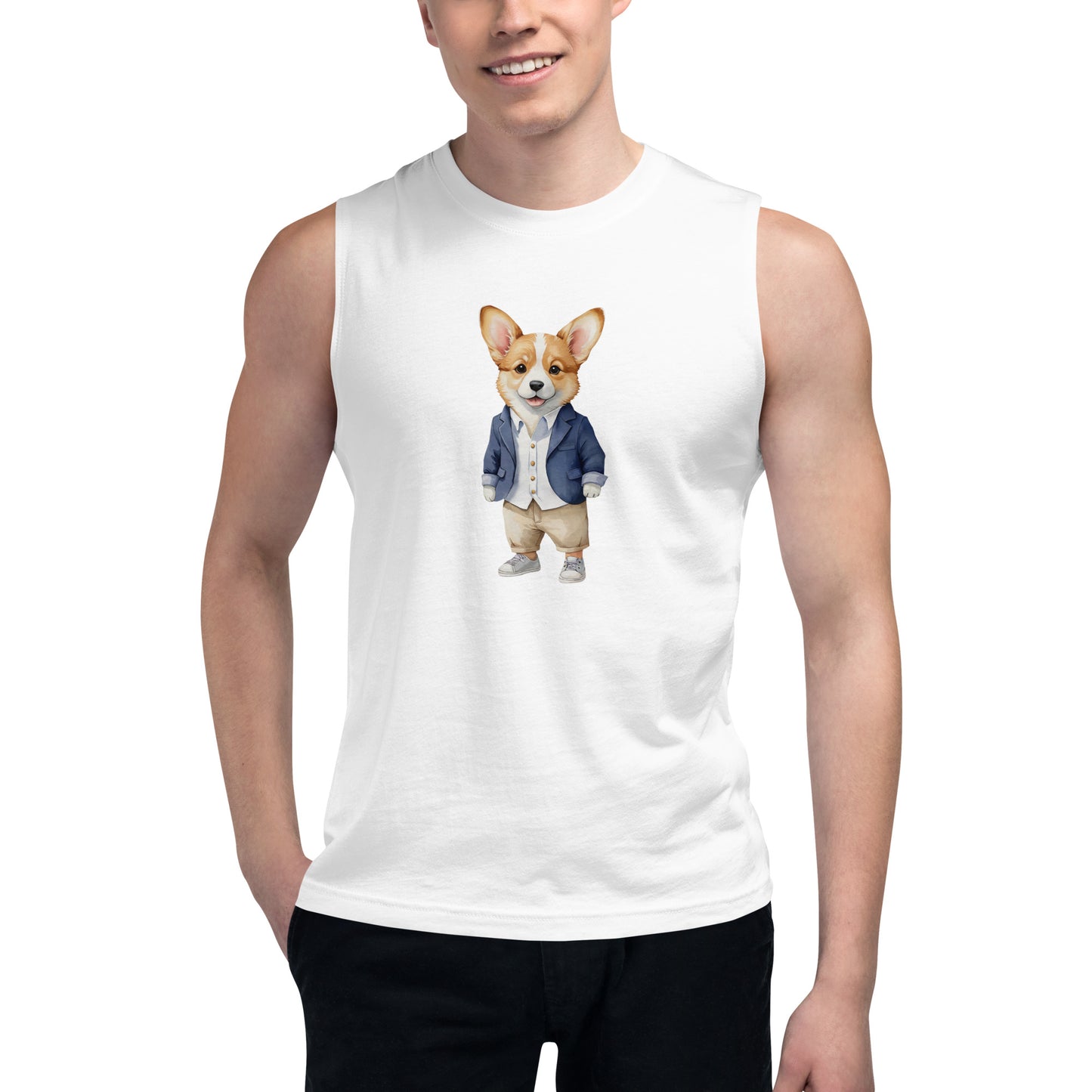 Corgi Good Boy Muscle Shirt