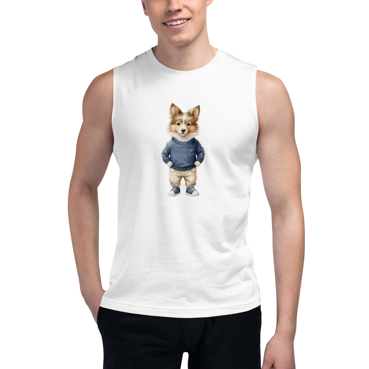 Shetland Sheepdog Joy Muscle Shirt