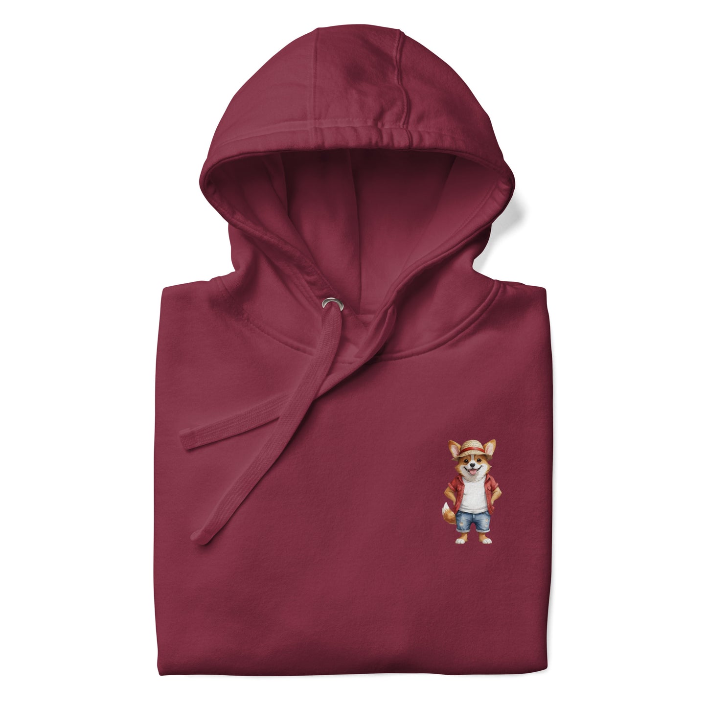 Corgi One Treat Small Print Unisex Hoodie