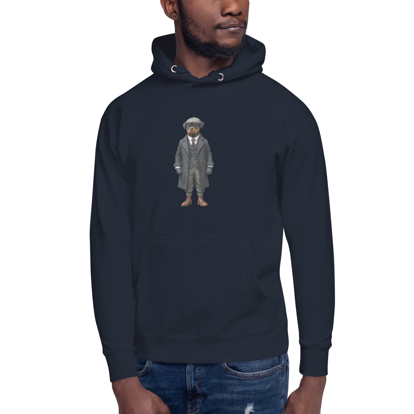 Rottweiler Vintage Shelby Large Print Unisex Hoodie