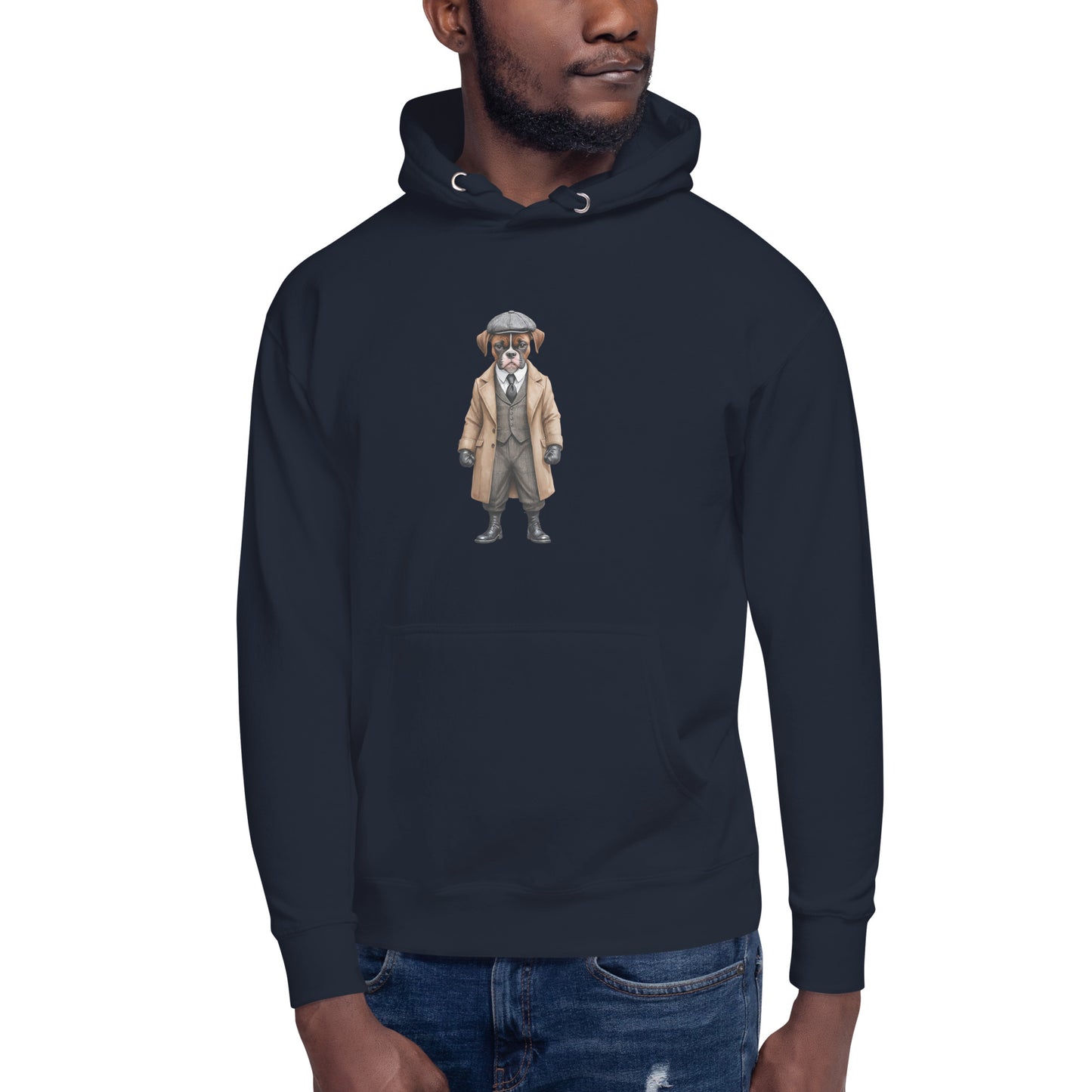 Boxer Vintage Shelby Large Print Unisex Hoodie