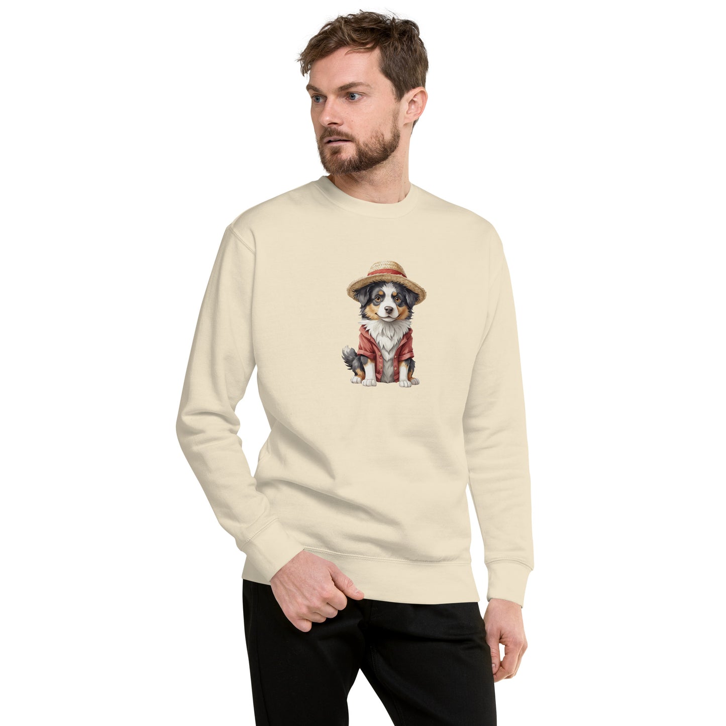 Australian Shepherd One Treat Large Print Sweatshirt
