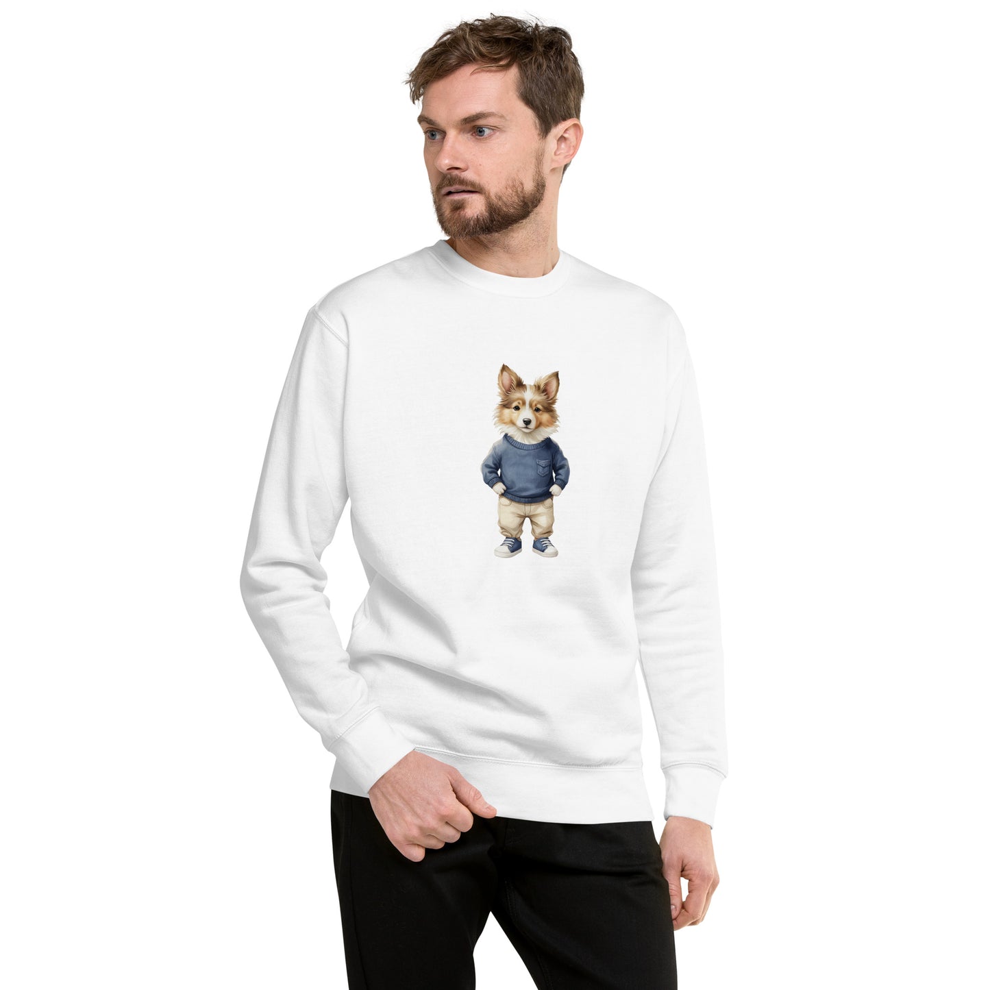 Shetland Sheepdog Joy Large Print Sweatshirt