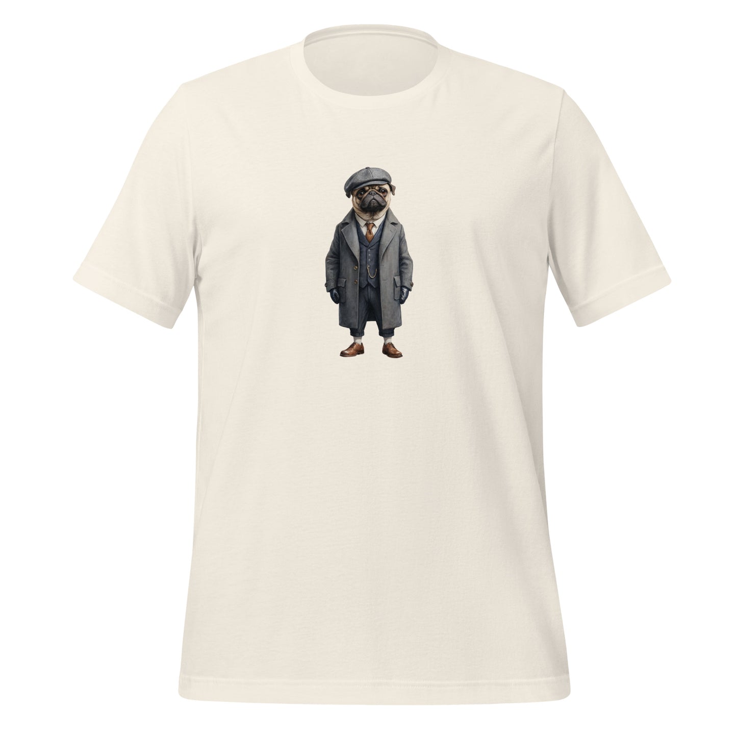 Pug Vintage Shelby Large Print Unisex T-Shirt