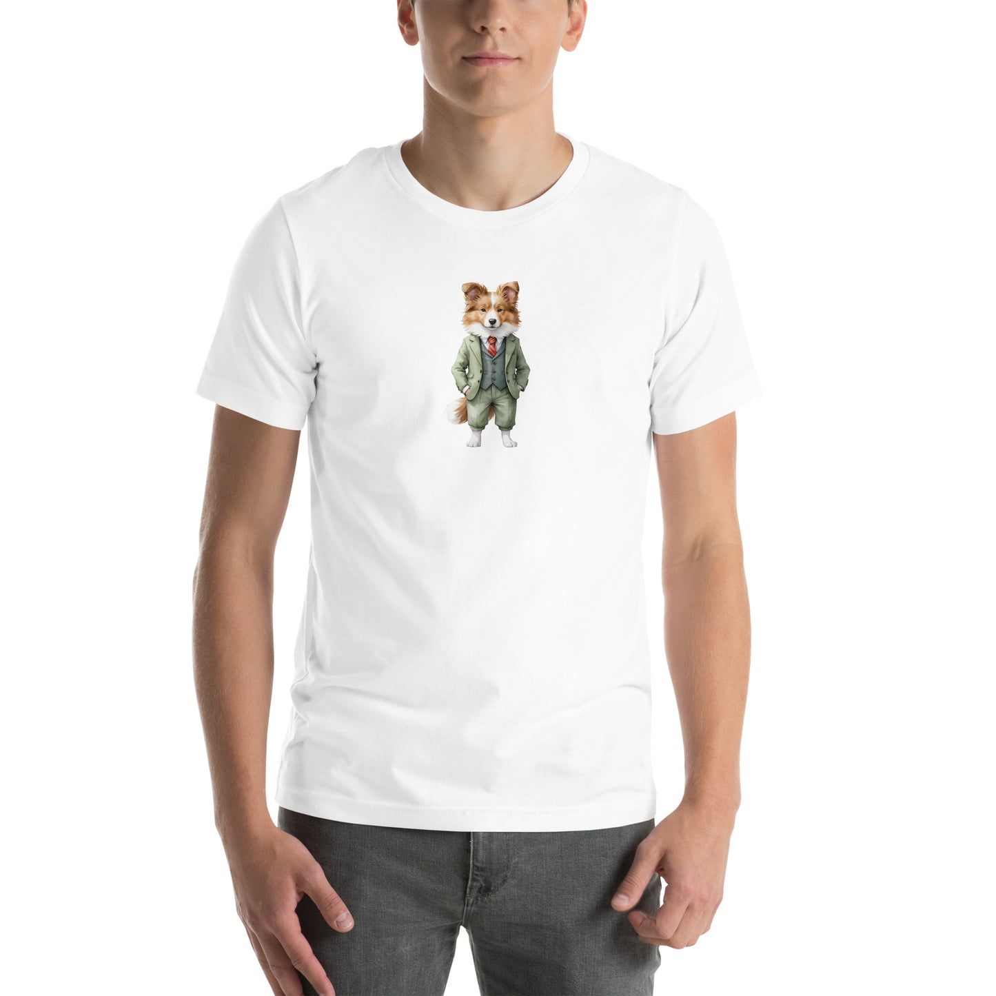 Shetland Sheepdog Spy x Large Print Unisex T-Shirt