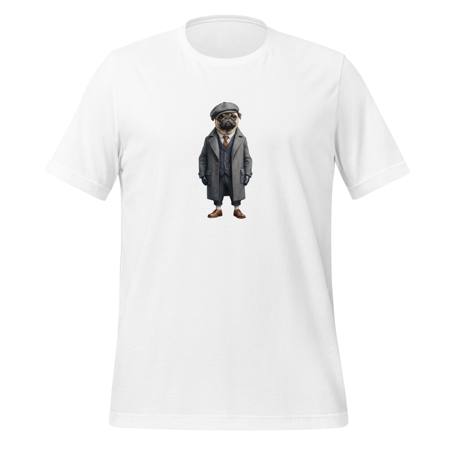 Pug Vintage Shelby Large Print Unisex T-Shirt