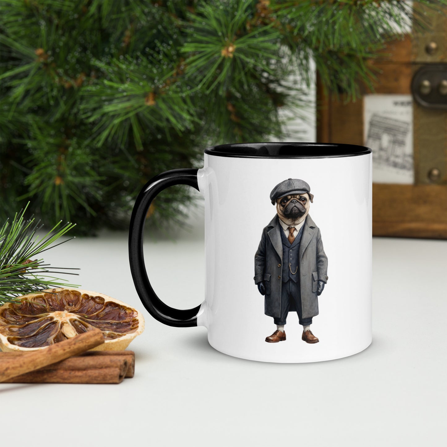 Pug Vintage Shelby Mug with Color
