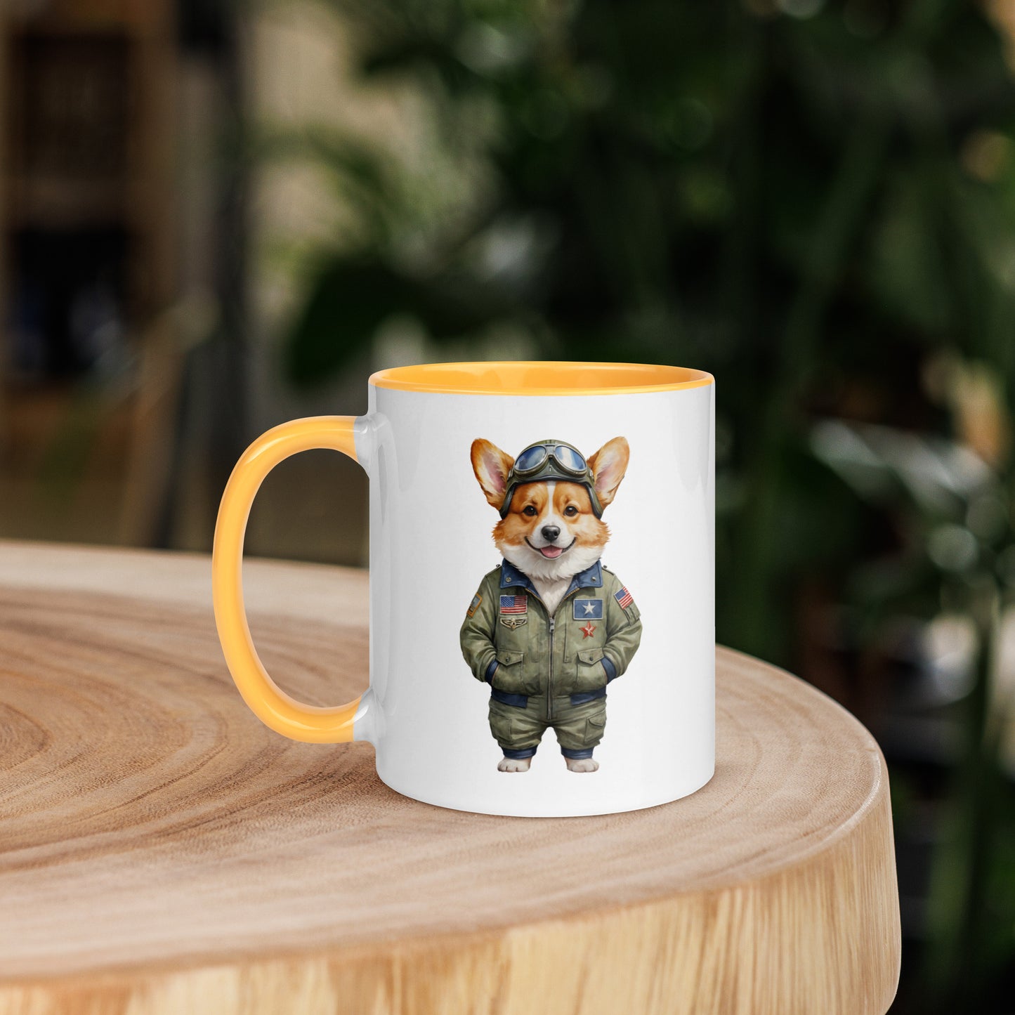Corgi Vintage Pilot Mug with Color