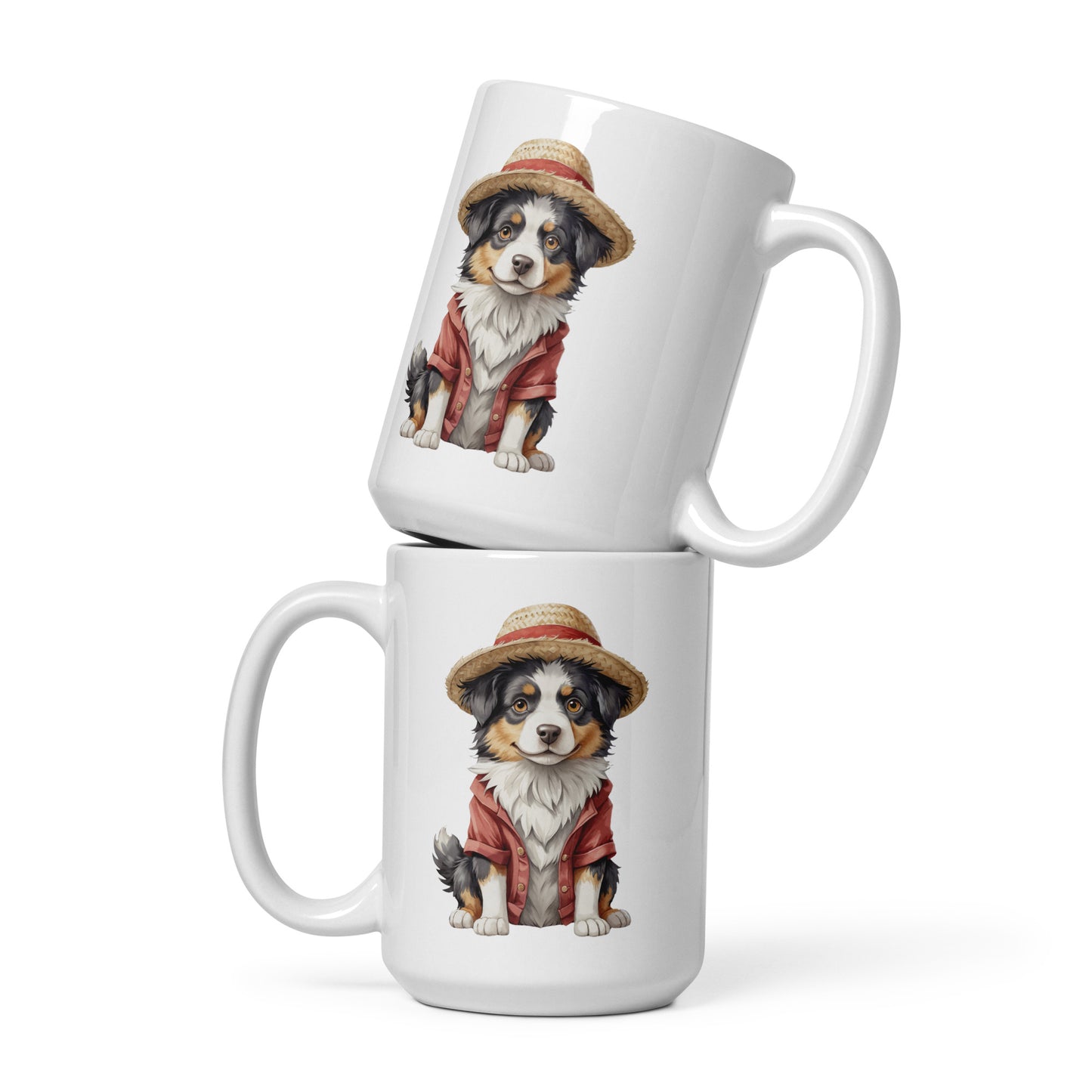 Australian Shepherd One Treat White Glossy Mug