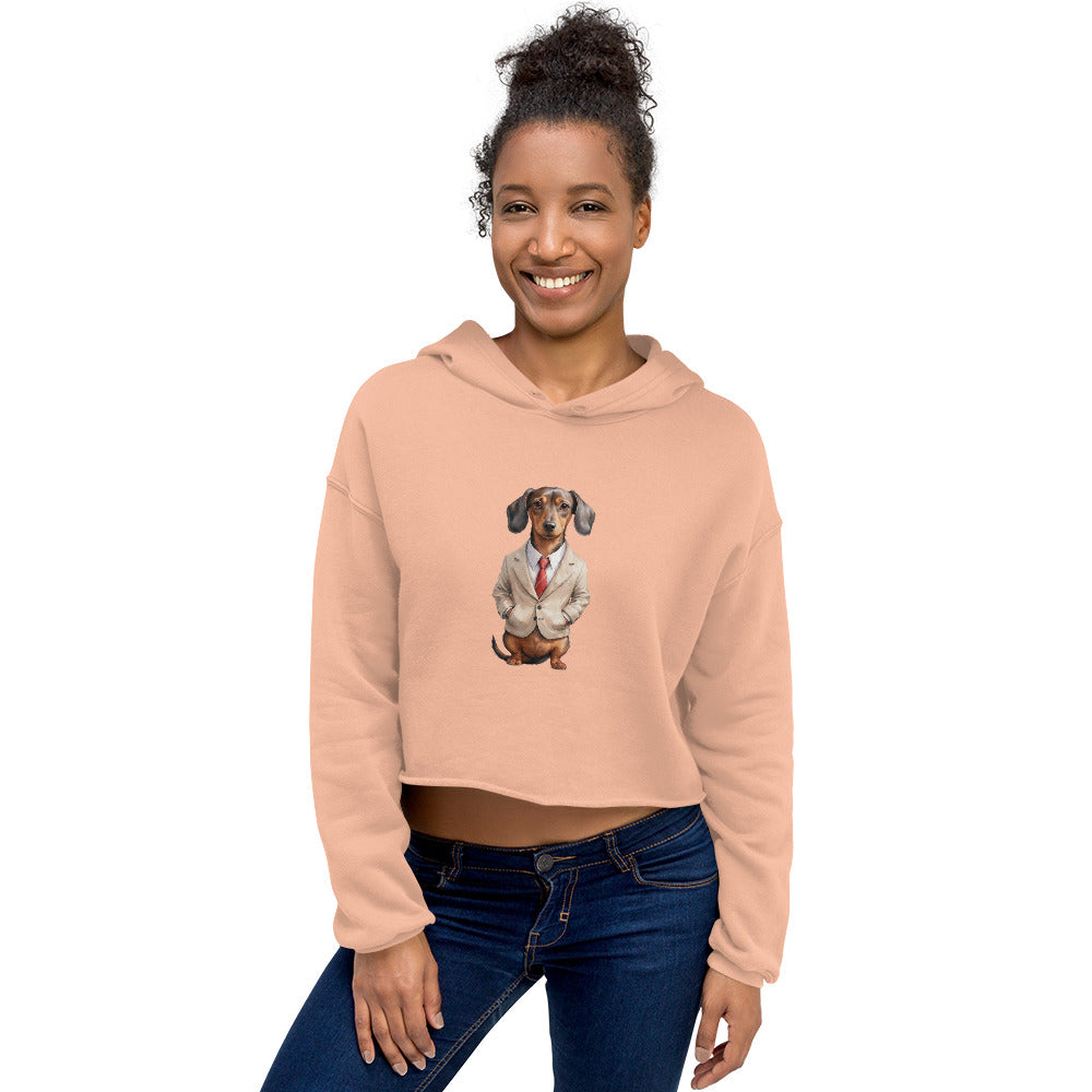 Dachshund Food Note Crop Hoodie