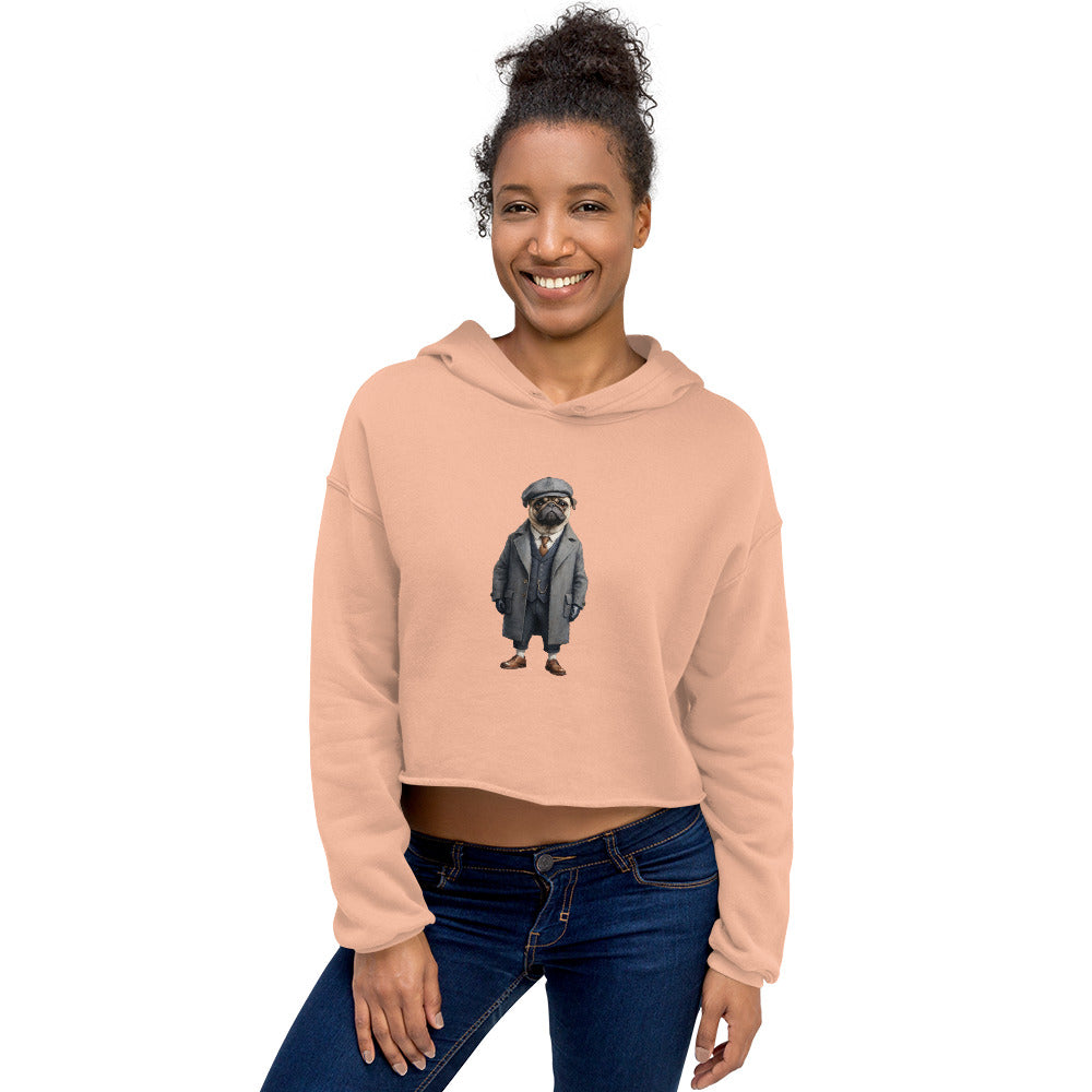 Pug Vintage Shelby Crop Hoodie