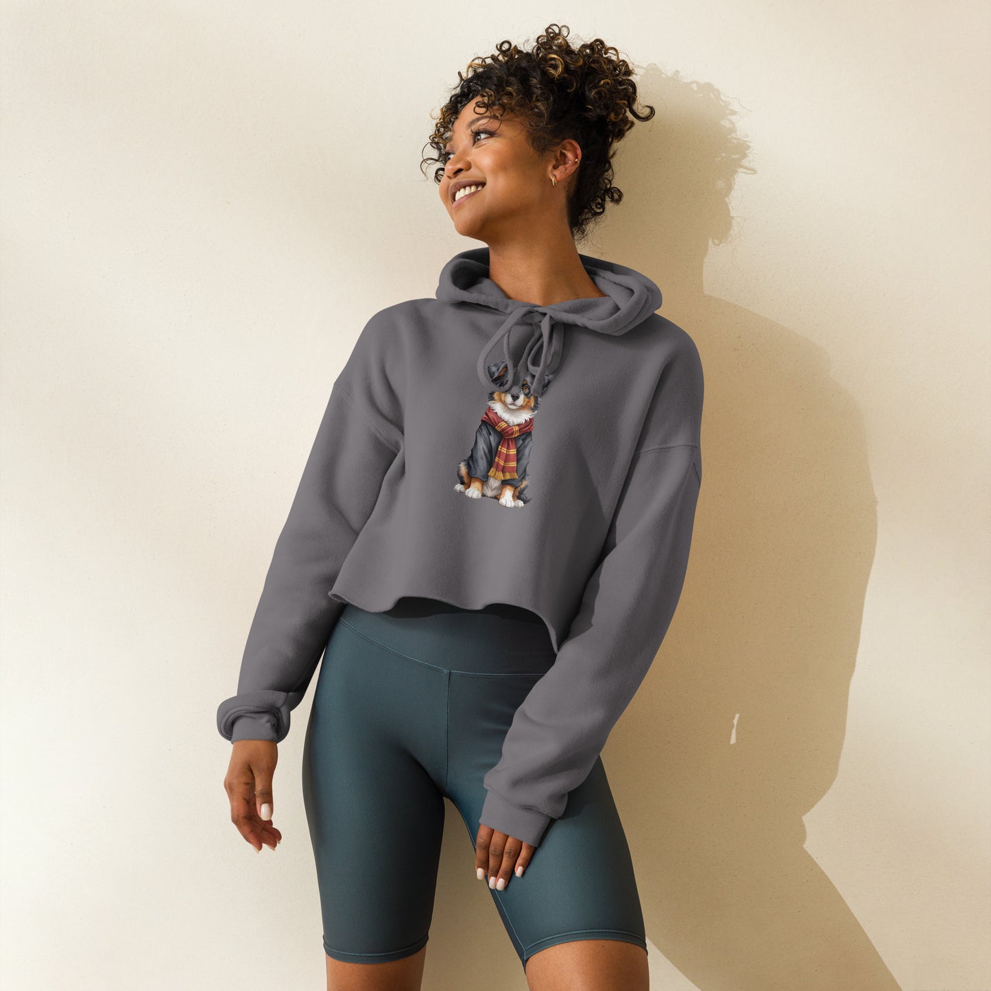 Australian Shepherd Wizard Crop Hoodie