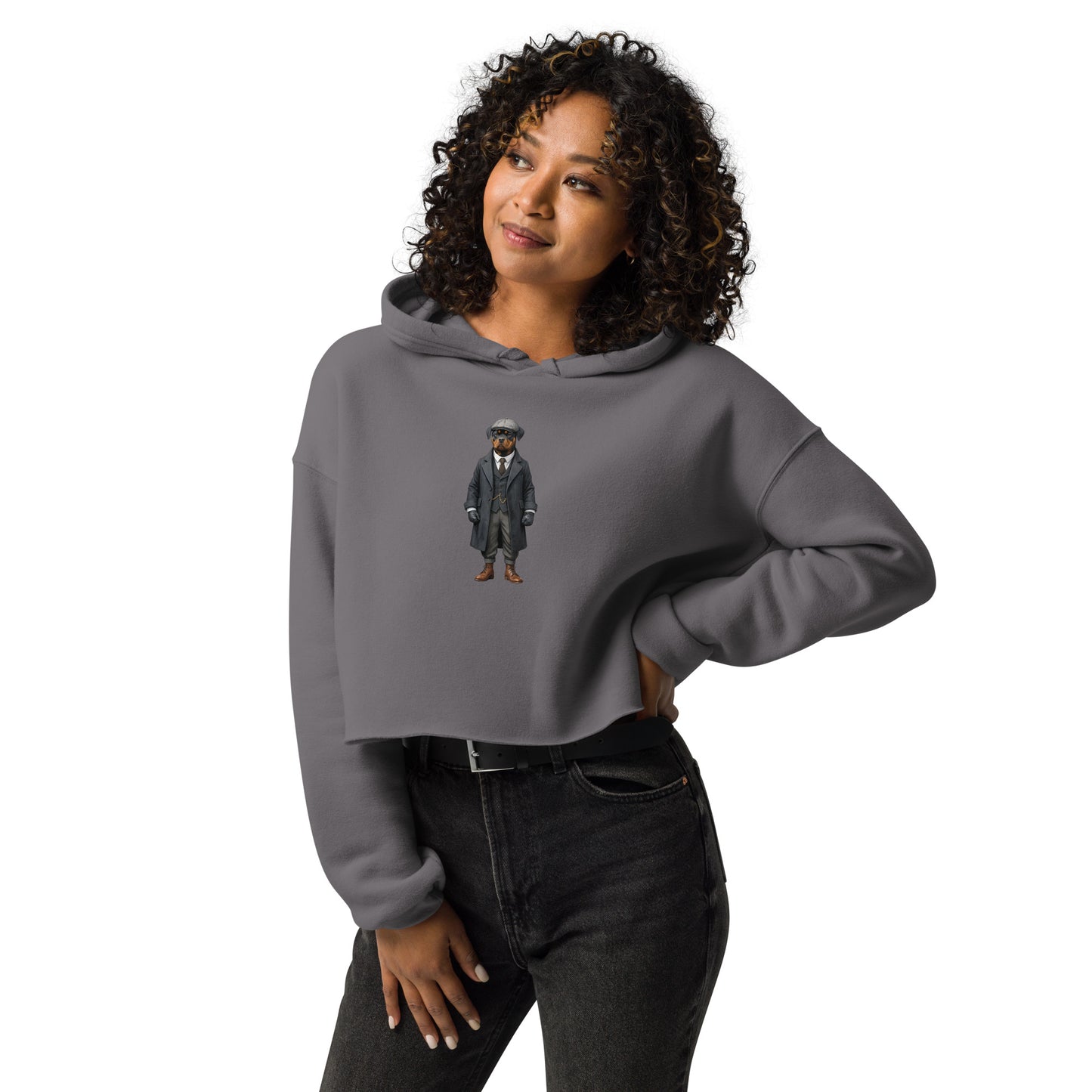 Rottweiler Vintage Shelby Crop Hoodie