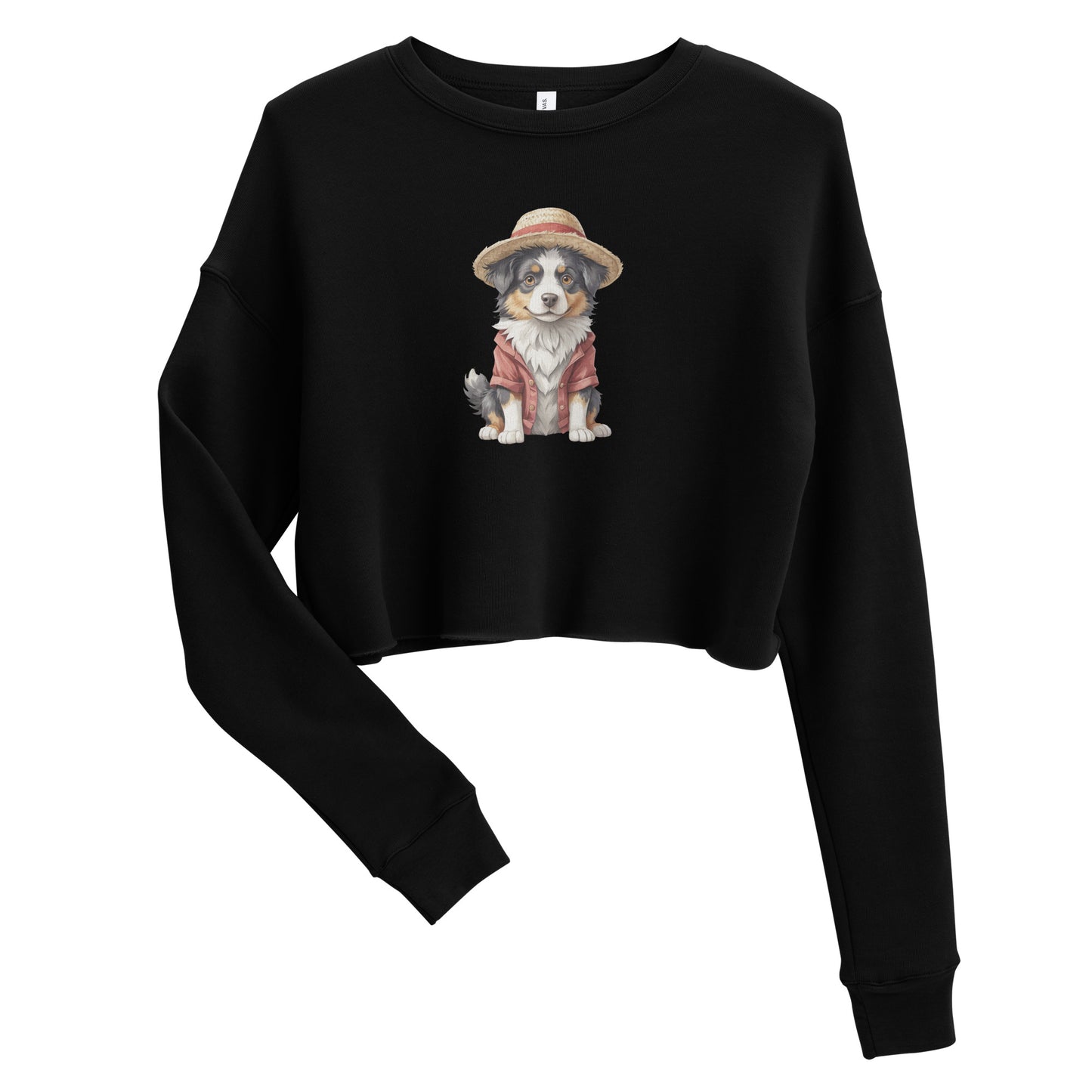 Australian Shepherd One Treat Crop Sweatshirt