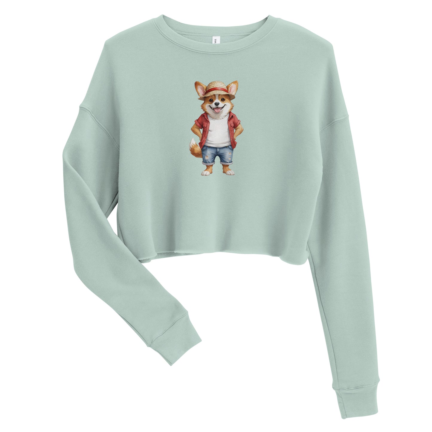 Corgi One Treat Crop Sweatshirt