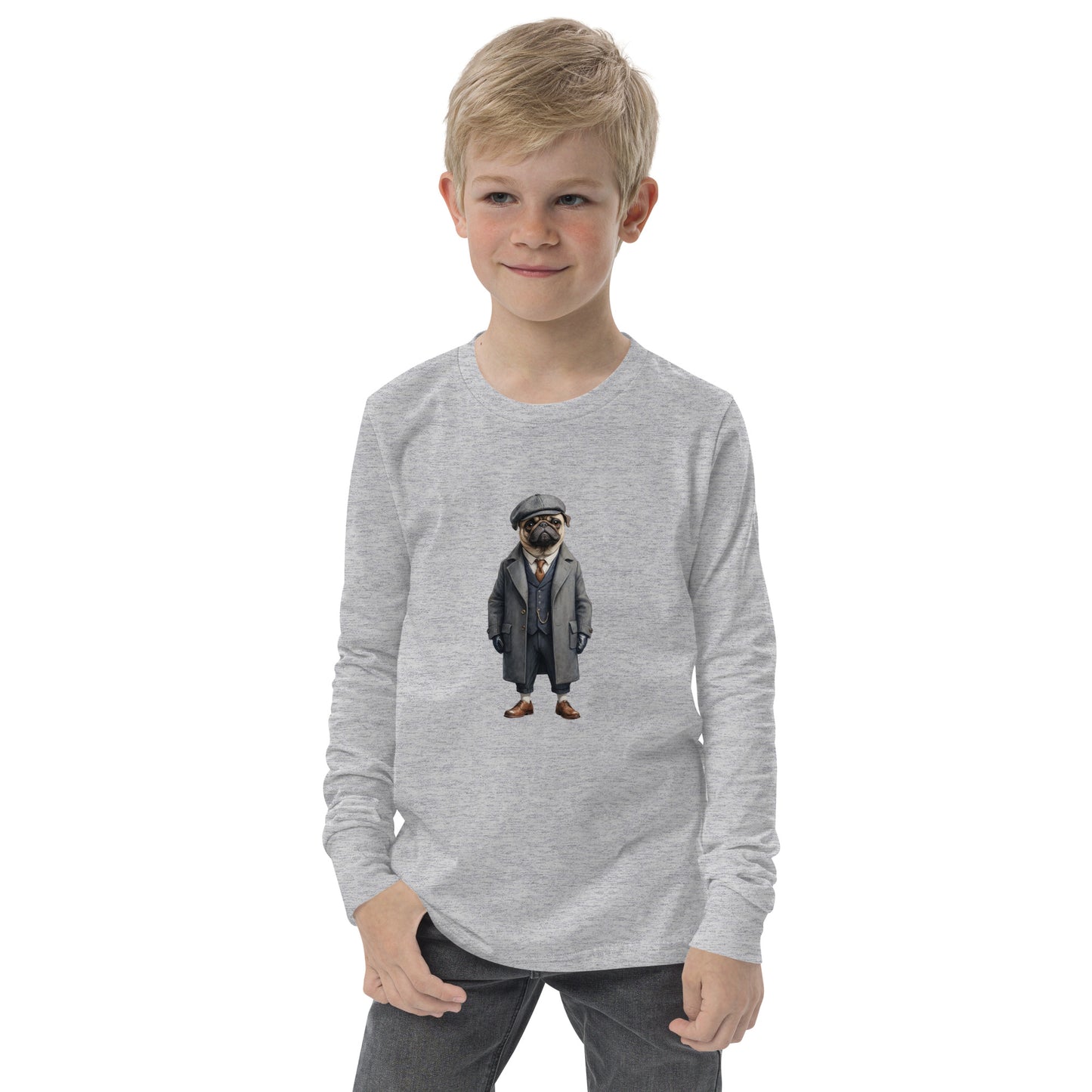 Pug Vintage Shelby Youth Long Sleeve T-Shirt