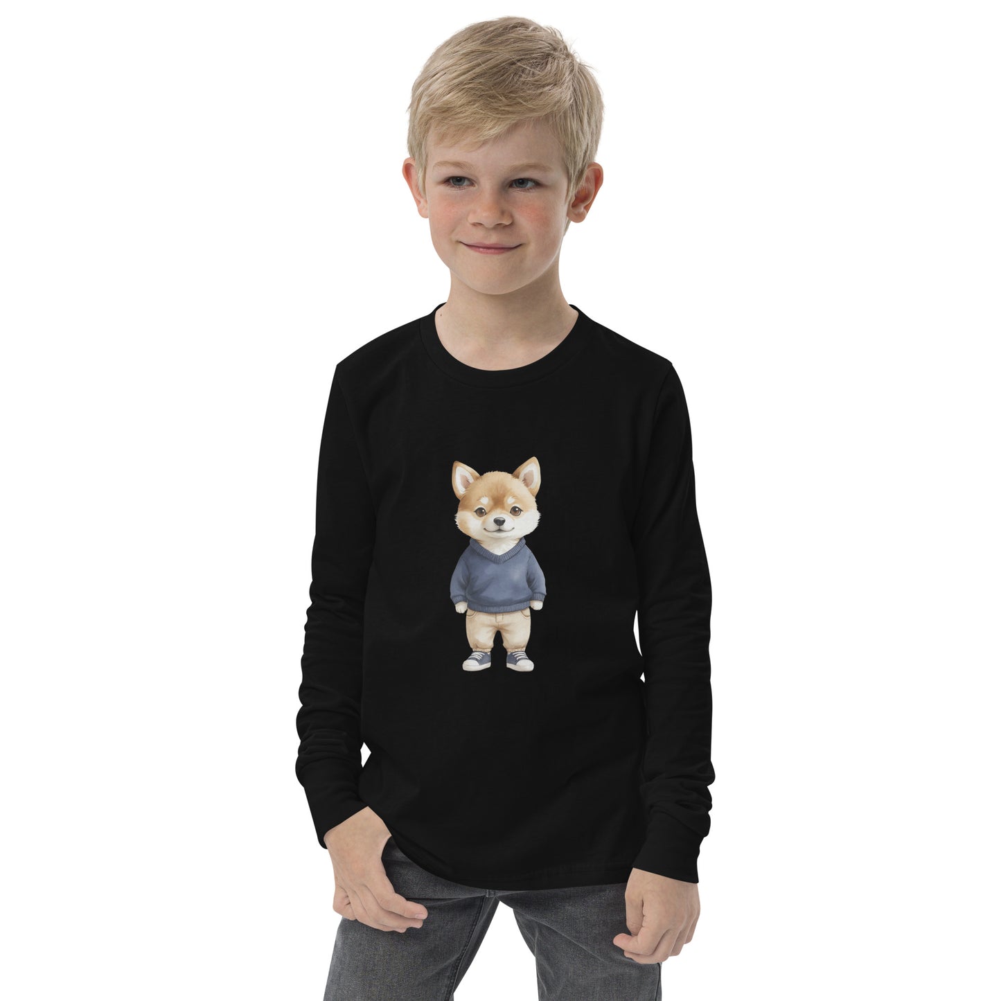 Shiba Inu Summer Treat Youth Long Sleeve