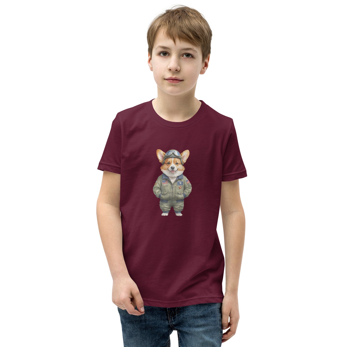 Corgi Vintage Pilot Youth T-Shirt