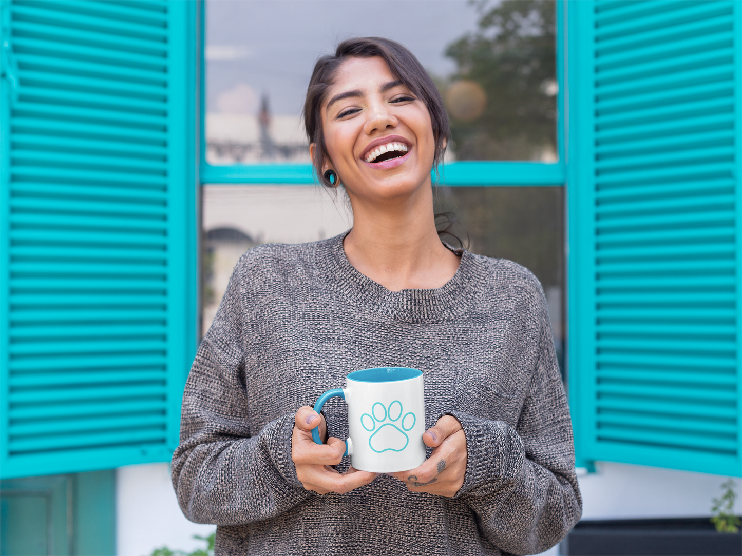 Tiffany Blue MiloMochi Mug with Color