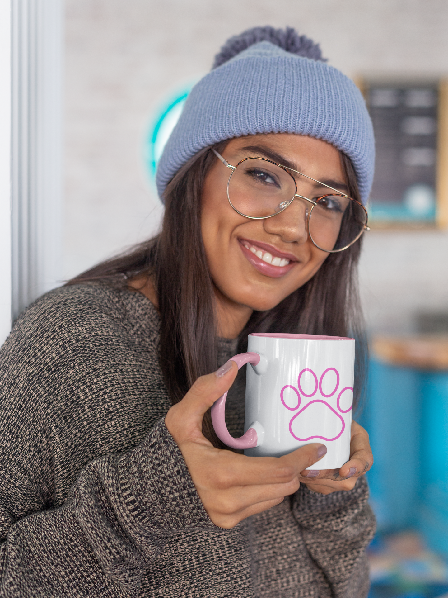 Pink MiloMochi Mug with Color