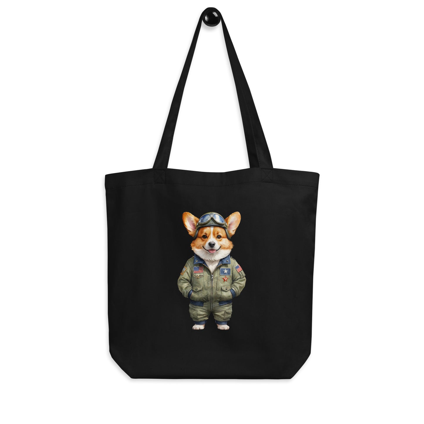 Corgi Vintage Pilot Eco Tote Bag