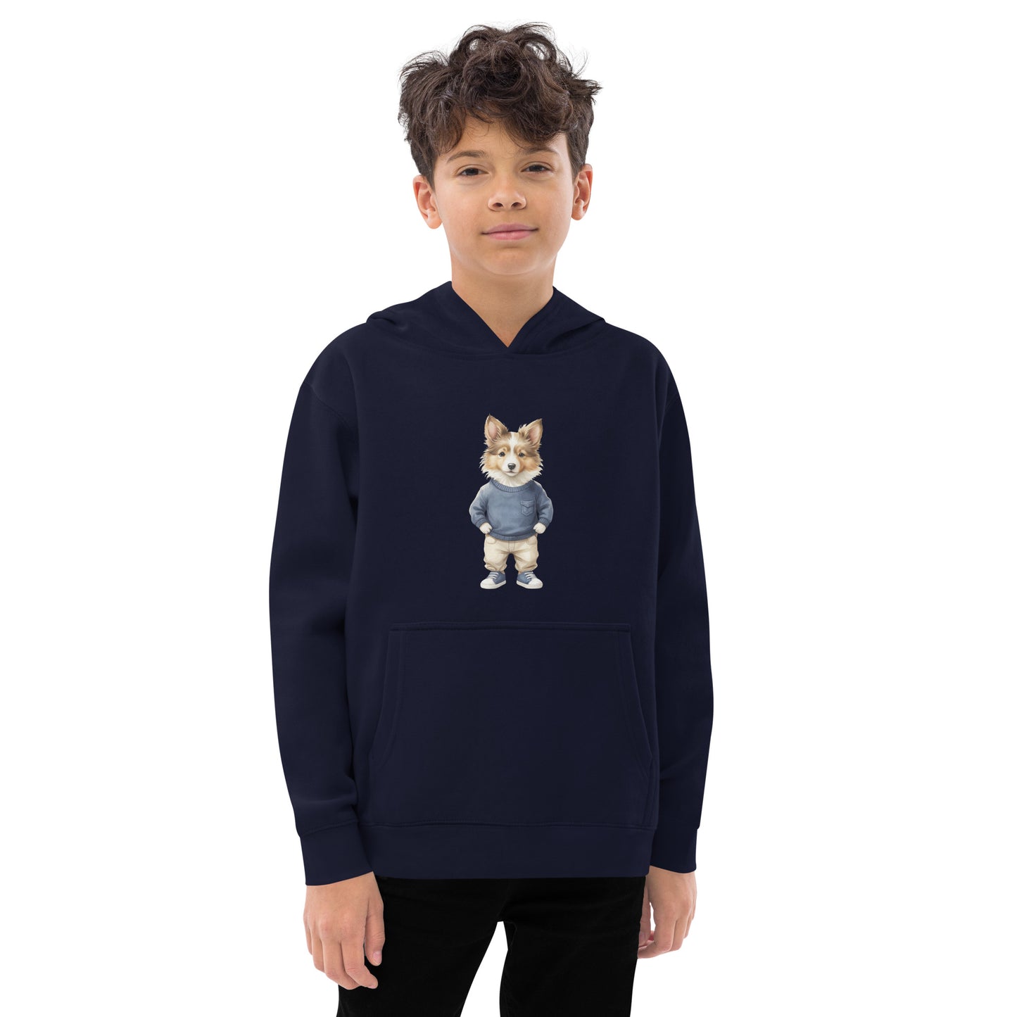 Shetland Sheepdog Joy Youth Fleece Hoodie