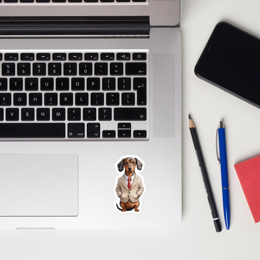 Dachshund Food Note Bubble-free stickers