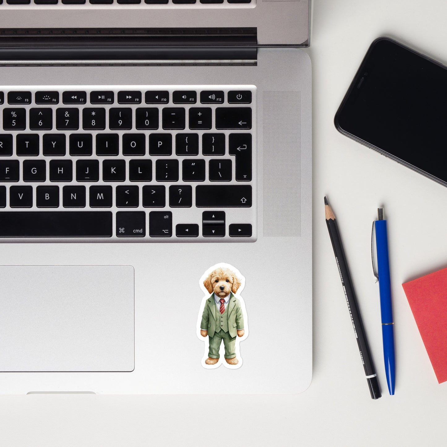 Goldendoodle Spy x Bubble-free stickers