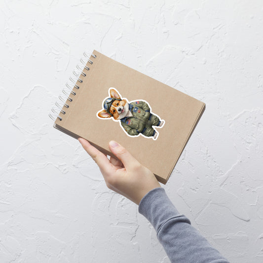 Corgi Vintage Pilot Bubble-free stickers