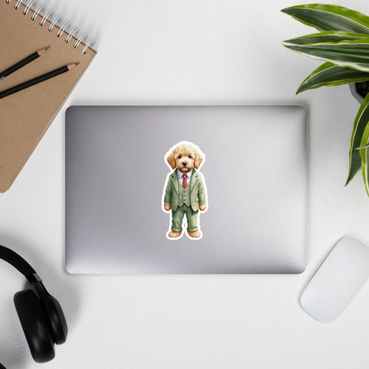 Goldendoodle Spy x Bubble-free stickers