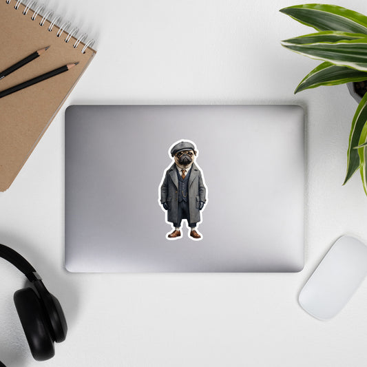 Pug Vintage Shelby Bubble-free stickers