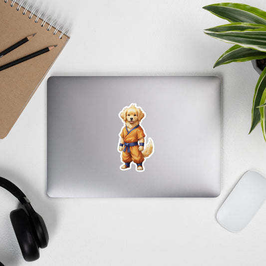 Golden Retriever Martial Art Bubble-free stickers