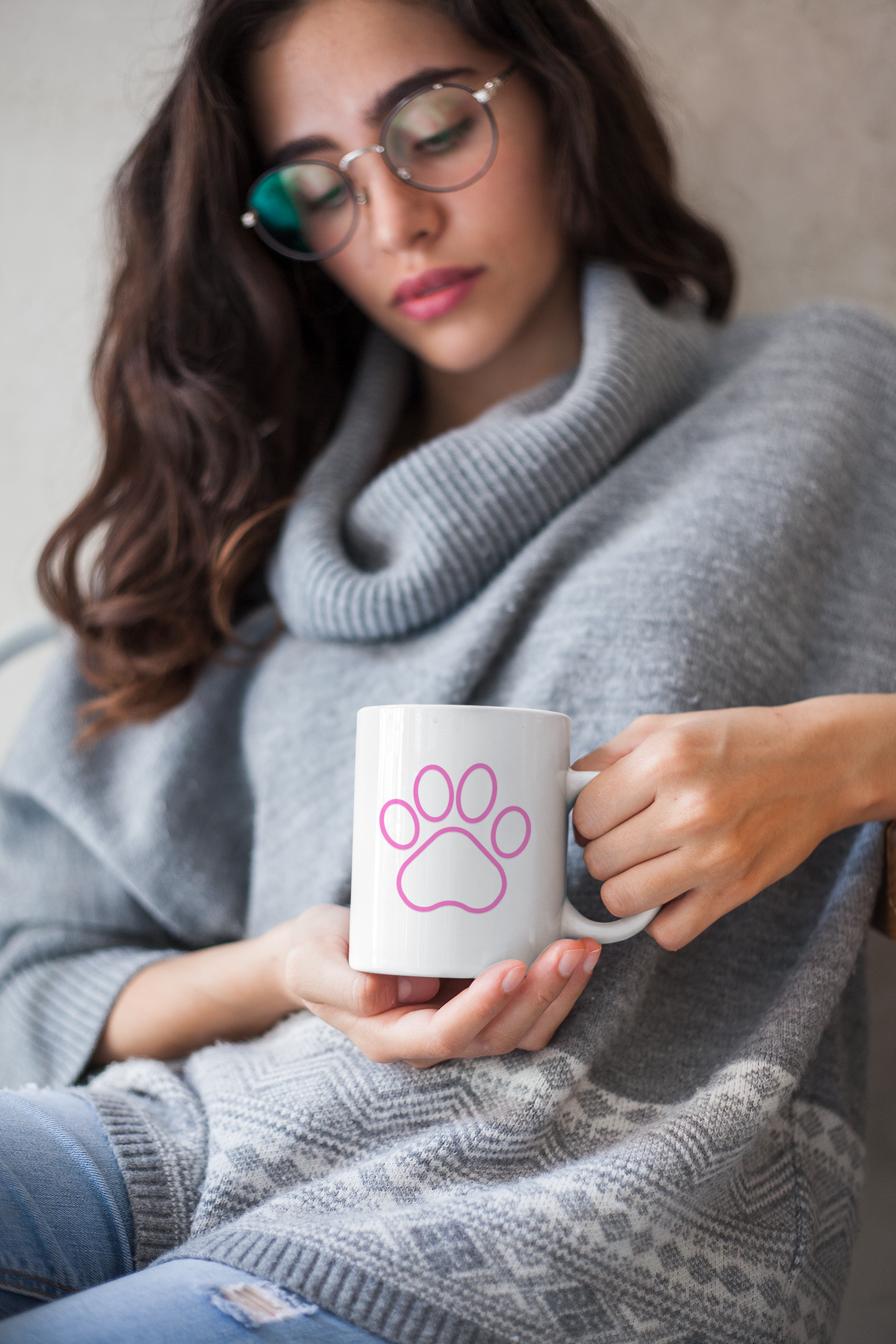 MiloMochi Pink & White Glossy Mug