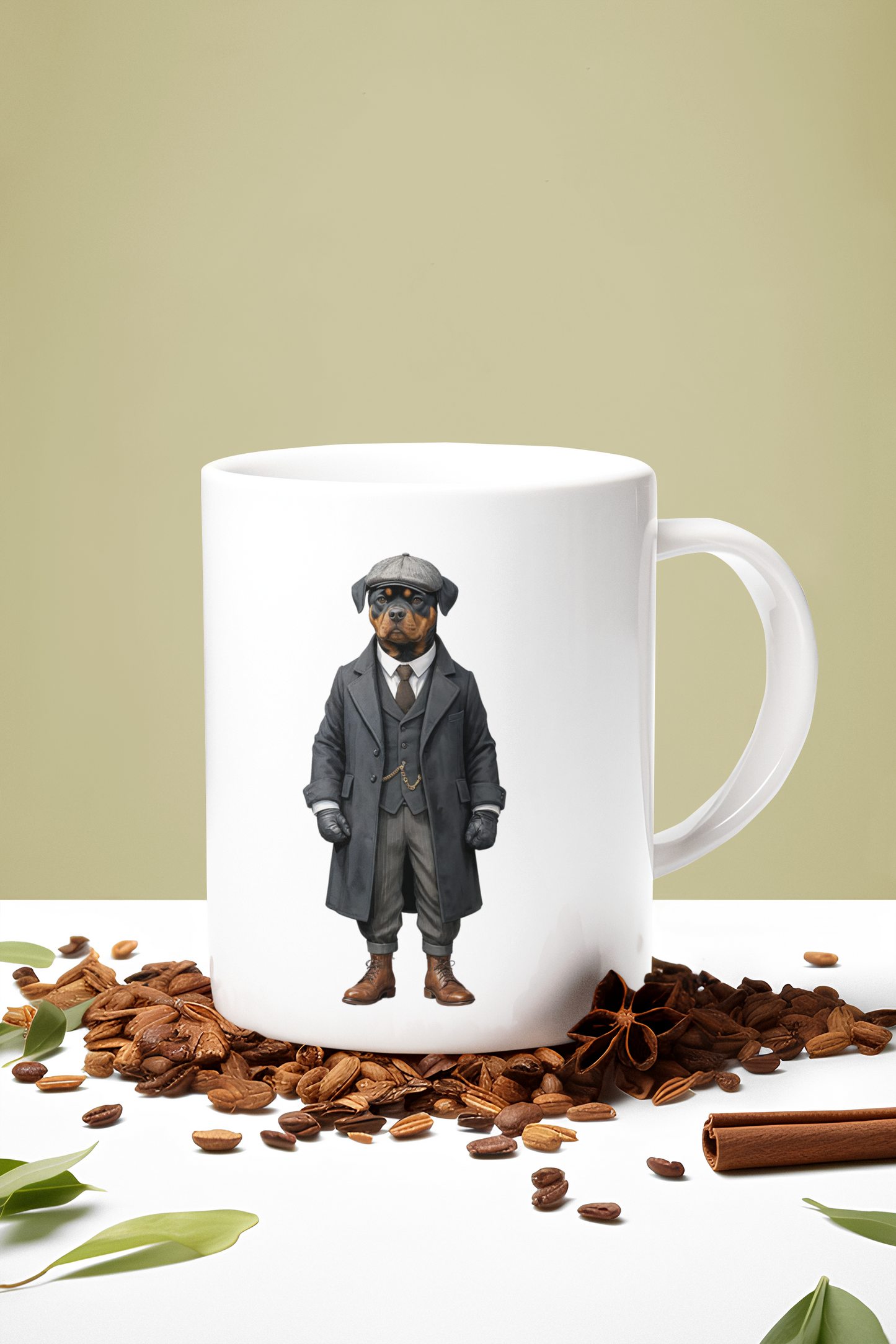 Rottweiler Vintage Shelby White Glossy Mug
