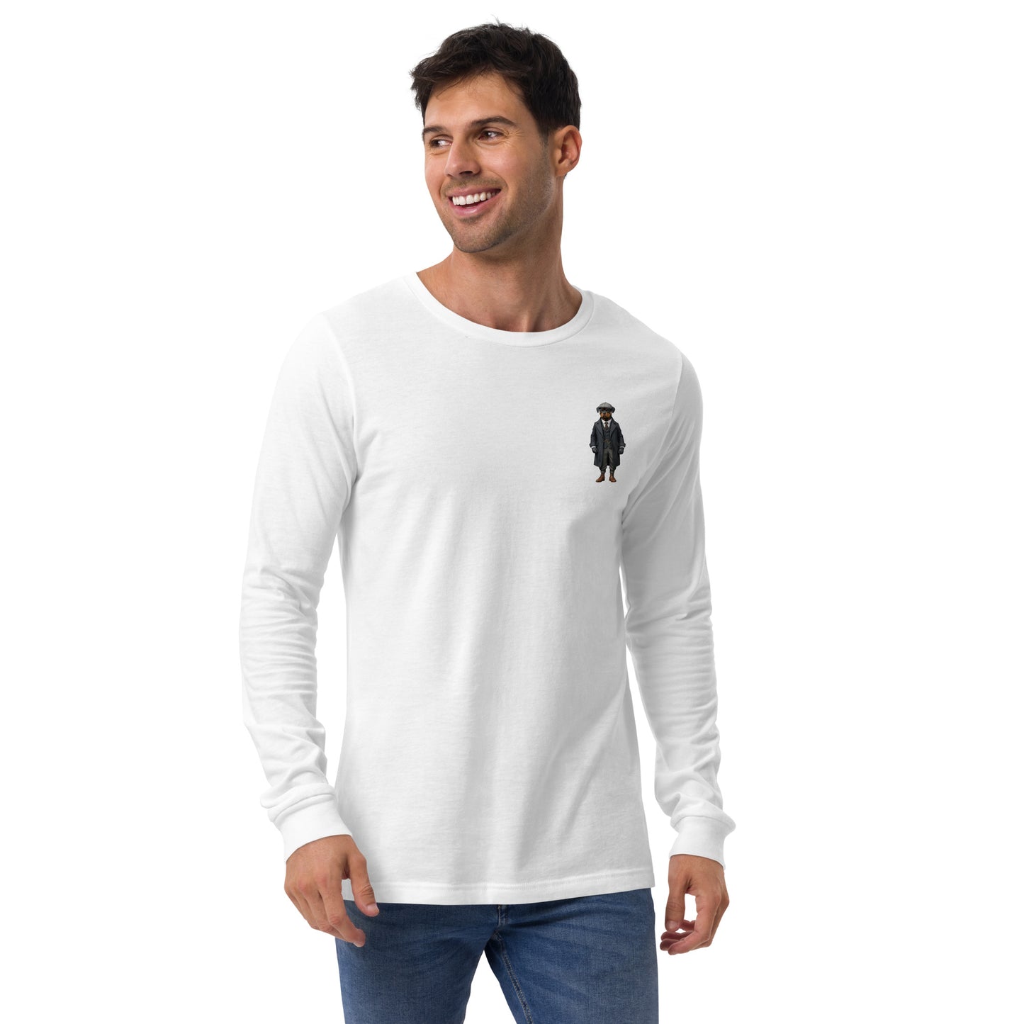 Rottweiler Vintage Shelby Small Print Long Sleeve T-Shirt