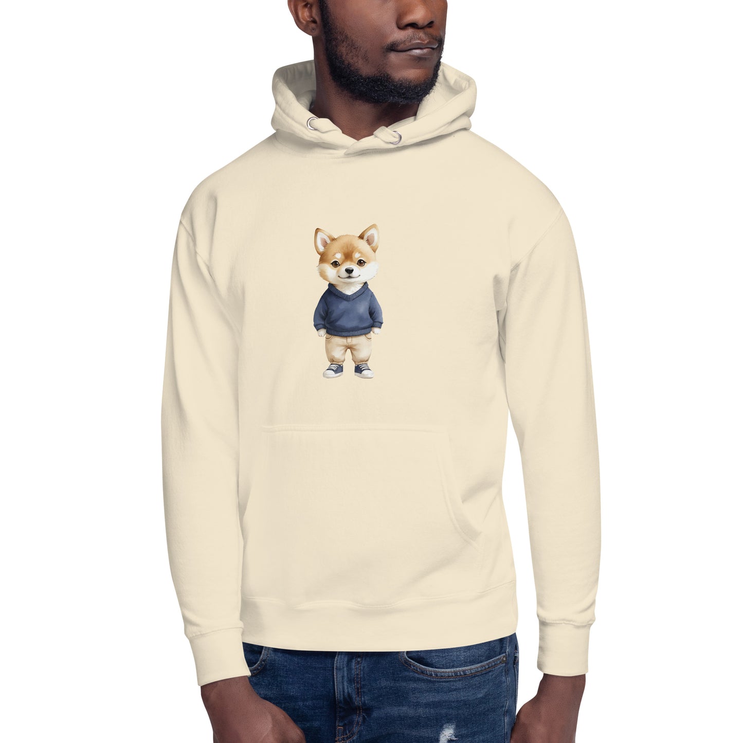 Shiba Inu Summer Treat Large Print Unisex Hoodie