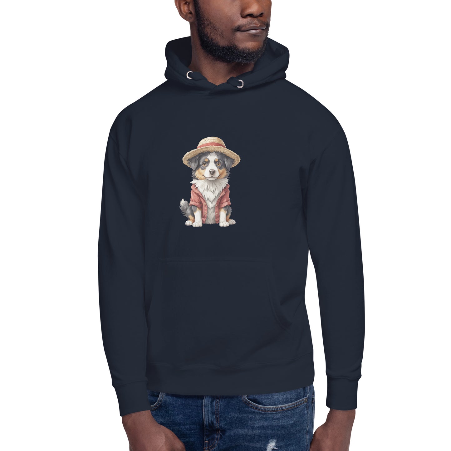 Australian Shepherd One Treat Large Print Unisex Hoodie