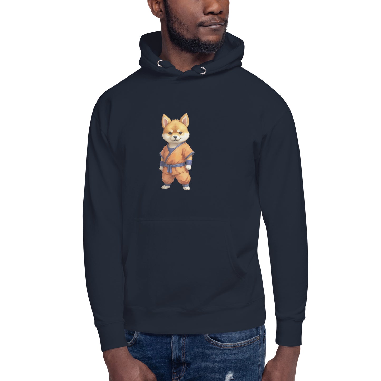 Shiba Inu Martial Art Large Print Unisex Hoodie