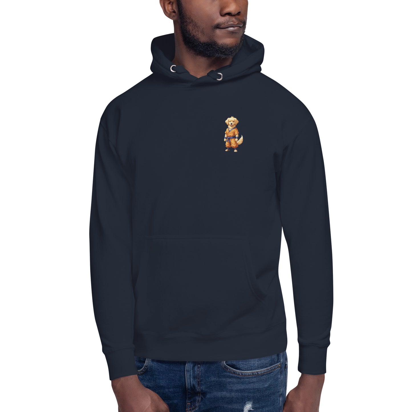 Golden Retriever Martial Art Small Print Unisex Hoodie